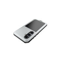 Cargar imagen en el visor de la galería, Funda de metal Galaxy S24 Plus, resistente y de grado militar [a prueba de golpes], cuerpo completo resistente [plateada].
