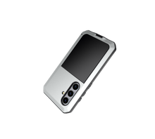 Cargar imagen en el visor de la galería, Funda de metal Galaxy S24 Plus, resistente y de grado militar [a prueba de golpes], cuerpo completo resistente [plateada].
