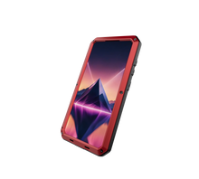Cargar imagen en el visor de la galería, Funda de Metal Galaxy S24, cubierta de armadura resistente de grado militar [a prueba de golpes] Dura de cuerpo completo [Roja]
