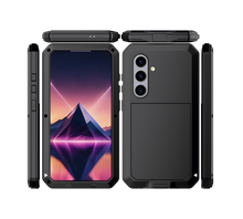 Load image into Gallery viewer, Funda de Metal para Galaxy S24 Plus, Cobertura de Armadura Militar Resistente [a prueba de golpes] Cuerpo Completo Rígido [Rosa]
