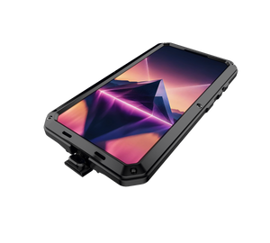 Funda de Metal para Galaxy S24 Plus, Cobertura de Armadura Militar Resistente [a prueba de golpes] Cuerpo Completo Rígido [Rosa]