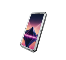 Cargar imagen en el visor de la galería, Funda de metal Galaxy S24 Plus, resistente y de grado militar [a prueba de golpes], cuerpo completo resistente [plateada].
