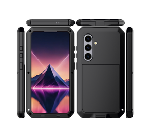 Carcasa de Metal Galaxy S24 Plus, Protector de Armadura de Grado Militar Resistente [a prueba de golpes] Cuerpo Completo Duro [Verde Oscuro]
