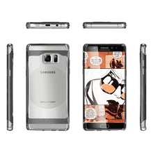 Cargar imagen en el visor de la galería, Galaxy Note 7 Case, Ghostek® Cloak 2.0 Black w/ ExplosionProof Screen Protector | Aluminum Frame (Color in image: Silver)
