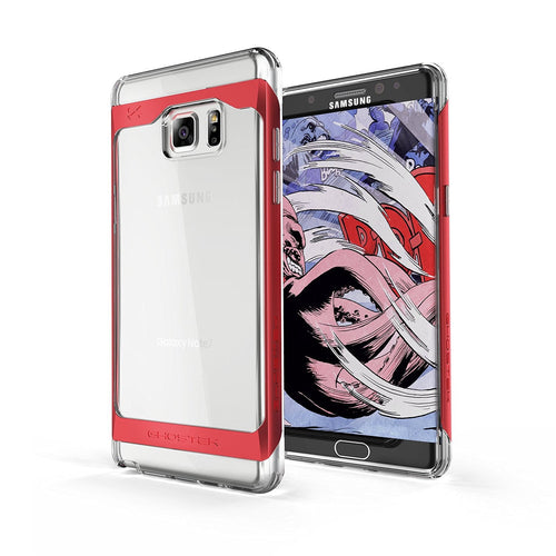Galaxy Note 7 Case, Ghostek® 2.0 Red Series w/ Explosion-Proof Screen Protector | Aluminum Frame (Color in image: Red)