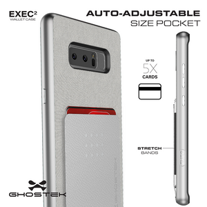 Galaxy Note 8 Case, Ghostek Exec 2 Slim Hybrid Impact Wallet Case for Samsung Galaxy Note 8 Armor | Pink (Color in image: Brown)
