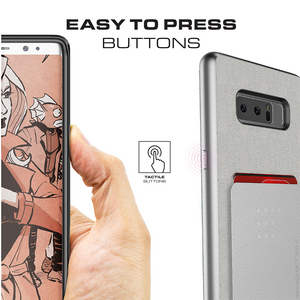 Galaxy Note 8 Case, Ghostek Exec 2 Slim Hybrid Impact Wallet Case for Samsung Galaxy Note 8 Armor | Pink 