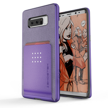 Cargar imagen en el visor de la galería, Galaxy Note 8 Case, Ghostek Exec 2 Slim Hybrid Impact Wallet Case for Samsung Galaxy Note 8 Armor | Purple (Color in image: Purple)
