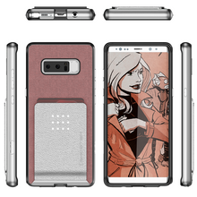 Cargar imagen en el visor de la galería, Galaxy Note 8 Case, Ghostek Exec 2 Slim Hybrid Impact Wallet Case for Samsung Galaxy Note 8 Armor | Pink (Color in image: Purple)
