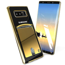 Load image into Gallery viewer, Galaxy Note 8 Case, PUNKCASE® LUCID Gold Series | Card Slot | SHIELD Screen Protector | Ultra fit (Color in image: Silver)
