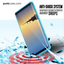 Cargar imagen en el visor de la galería, Galaxy Note 8 Case, PUNKcase [LUCID 2.0 Series] [Slim Fit] Armor Cover w/Integrated Anti-Shock System &amp; Screen Protector [Light Blue] (Color in image: Black)
