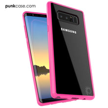 Cargar imagen en el visor de la galería, Galaxy Note 8 Case, PUNKcase [LUCID 2.0 Series] [Slim Fit] Armor Cover w/Integrated Anti-Shock System &amp; Screen Protector [Pink] (Color in image: Clear)

