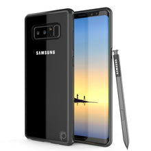 Cargar imagen en el visor de la galería, Galaxy Note 8 Case, PUNKcase [LUCID 2.0 Series] [Slim Fit] [Clear Back] Armor Cover w/Integrated Anti-Shock System &amp; Screen Protector [Black] (Color in image: Clear)
