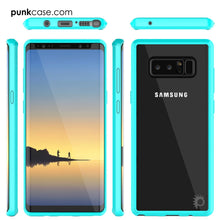 Cargar imagen en el visor de la galería, Galaxy Note 8 Case, PUNKcase [LUCID 2.0 Series] [Slim Fit] Armor Cover w/Integrated Anti-Shock System &amp; Screen Protector [Teal] (Color in image: Clear)
