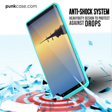 Cargar imagen en el visor de la galería, Galaxy Note 8 Case, PUNKcase [LUCID 2.0 Series] [Slim Fit] Armor Cover w/Integrated Anti-Shock System &amp; Screen Protector [Teal] (Color in image: Crystal Black)
