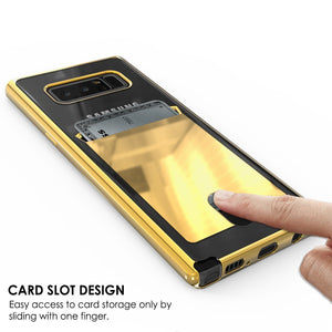 Galaxy Note 8 Case, PUNKCASE® LUCID Gold Series | Card Slot | SHIELD Screen Protector | Ultra fit (Color in image: Rose)