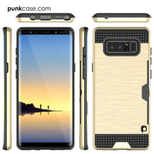 Cargar imagen en el visor de la galería, Galaxy Note 8 Case, PUNKcase [SLOT Series] Slim Fit  Samsung Note 8 [Gold] (Color in image: White)
