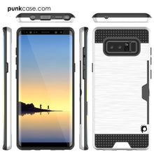 Cargar imagen en el visor de la galería, Galaxy Note 8 Case, PUNKcase [SLOT Series] Slim Fit  Samsung Note 8 [White] (Color in image: Black)
