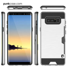 Cargar imagen en el visor de la galería, Galaxy Note 8 Case, PUNKcase [SLOT Series] Slim Fit  Samsung Note 8 [Silver] (Color in image: White)
