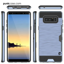 Cargar imagen en el visor de la galería, Galaxy Note 8 Case, PUNKcase [SLOT Series] Slim Fit  Samsung Note 8 [Navy] (Color in image: Silver)
