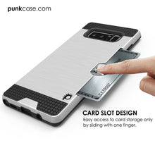 Cargar imagen en el visor de la galería, Galaxy Note 8 Case, PUNKcase [SLOT Series] Slim Fit  Samsung Note 8 [Silver] (Color in image: Black)
