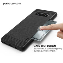 Cargar imagen en el visor de la galería, Galaxy Note 8 Case, PUNKcase [SLOT Series] Slim Fit  Samsung Note 8 [Black] (Color in image: Silver)
