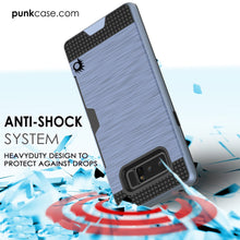 Cargar imagen en el visor de la galería, Galaxy Note 8 Case, PUNKcase [SLOT Series] Slim Fit  Samsung Note 8 [Navy] (Color in image: Grey)
