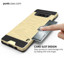Cargar imagen en el visor de la galería, Galaxy Note 8 Case, PUNKcase [SLOT Series] Slim Fit  Samsung Note 8 [Gold] (Color in image: Black)

