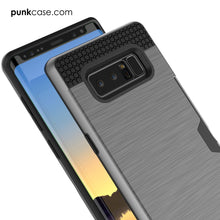Cargar imagen en el visor de la galería, Galaxy Note 8 Case, PUNKcase [SLOT Series] Slim Fit  Samsung Note 8  [Grey] (Color in image: Black)
