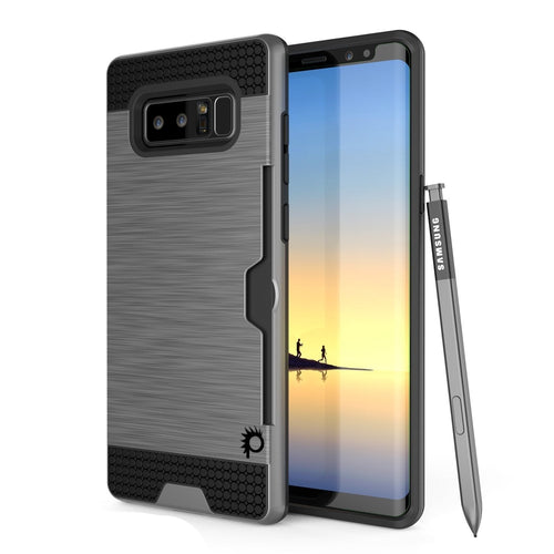 Galaxy Note 8 Case, PUNKcase [SLOT Series] Slim Fit  Samsung Note 8  [Grey] (Color in image: Grey)