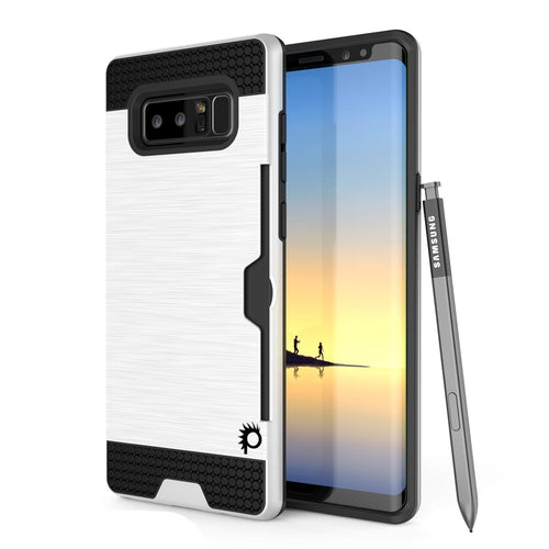 Galaxy Note 8 Case, PUNKcase [SLOT Series] Slim Fit  Samsung Note 8 [White] (Color in image: White)