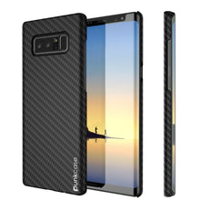 Cargar imagen en el visor de la galería, Galaxy Note 8 Case, Punkcase CarbonShield, Heavy Duty with PUNKSHIELD Screen Protector for Samsung Note 8 [jet black] (Color in image: Jet Black)
