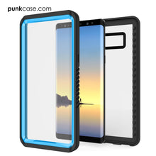 Cargar imagen en el visor de la galería, Galaxy Note 8 Case, Punkcase [Extreme Series] [Slim Fit] [IP68 Certified] [Shockproof] Armor Cover W/ Built In Screen Protector [Light Blue] (Color in image: Black)

