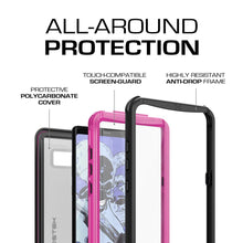 Cargar imagen en el visor de la galería, Galaxy Note 8, Ghostek Nautical Series Waterproof Case for Samsung Galaxy Note 8 Heavy Duty | Pink 
