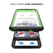 Cargar imagen en el visor de la galería, Galaxy Note 8, Ghostek Nautical Series Waterproof Case for Samsung Galaxy Note 8 Heavy Duty | Green (Color in image: Black)
