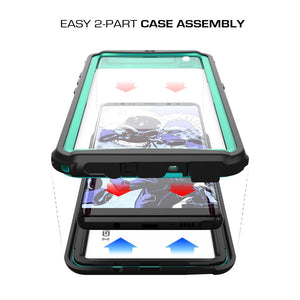 Galaxy Note 8, Ghostek Nautical Galaxy Note 8 Case Military Grade Armor Waterproof Cover | Teal (Color in image: Black)