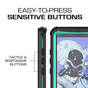Galaxy Note 8, Ghostek Nautical Galaxy Note 8 Case Military Grade Armor Waterproof Cover | Teal 