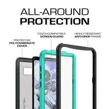 Cargar imagen en el visor de la galería, Galaxy Note 8, Ghostek Nautical Galaxy Note 8 Case Military Grade Armor Waterproof Cover | Teal 
