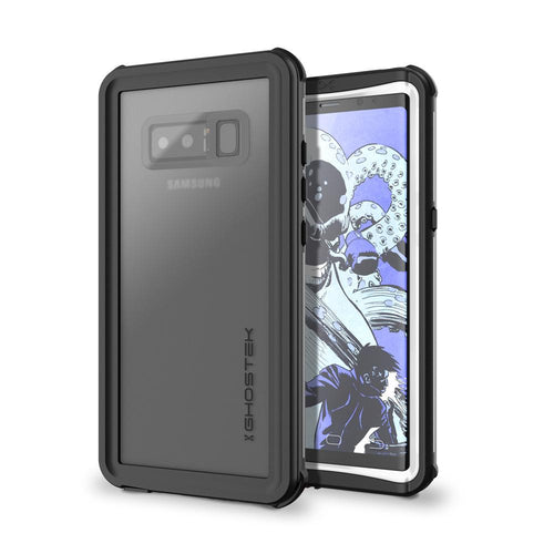 Galaxy Note 8 Case, Ghostek Nautical Slim Shockproof Waterproof Armor Cover | White (Color in image: Red)