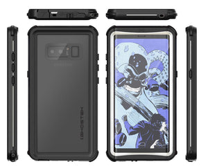 Galaxy Note 8 Case, Ghostek Nautical Slim Shockproof Waterproof Armor Cover | White 