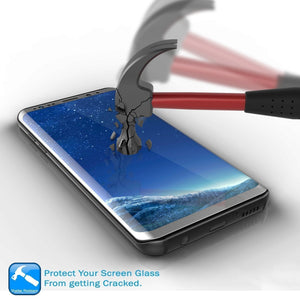 Galaxy S21 Ultra Silver Punkcase Glass SHIELD Tempered Glass Screen Protector 0.33mm Thick 9H Glass (Color in image: Clear)
