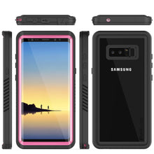 Cargar imagen en el visor de la galería, Galaxy Note 8 Waterproof Case, Punkcase [Extreme Series] [Slim Fit] [IP68 Certified] [Shockproof] [Snowproof] [Dirproof] Armor Cover W/ Built In Screen Protector for Samsung Galaxy Note 8 [Pink] (Color in image: Black)
