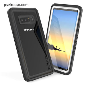 Galaxy Note 8 Case, Punkcase [Extreme Series] [Slim Fit] [IP68 Certified] [Shockproof] Armor Cover W/ Built In Screen Protector [White] (Color in image: Clear)