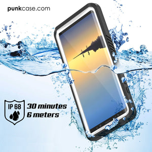 Galaxy Note 8 Case, Punkcase [Extreme Series] [Slim Fit] [IP68 Certified] [Shockproof] Armor Cover W/ Built In Screen Protector [White] (Color in image: light green)