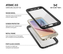 Cargar imagen en el visor de la galería, Galaxy S6 Waterproof Case, Ghostek Atomic 2.0 Black  Water/Shock/Dirt/Snow Proof | Lifetime Warranty (Color in image: Silver)
