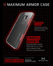 Cargar imagen en el visor de la galería, S7 Edge Case Ghostek® Cloak Red Series Slim | Aluminum Frame Lifetime Warranty Exchange (Color in image: Silver)
