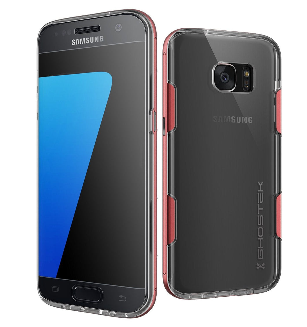 S7 Edge Case Ghostek® Cloak Red Series Slim | Aluminum Frame Lifetime Warranty Exchange (Color in image: Red)