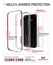 Cargar imagen en el visor de la galería, S7 Edge Case Ghostek® Cloak Pink Series Slim | Aluminum Frame Lifetime Warranty Exchange (Color in image: black)
