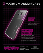 Cargar imagen en el visor de la galería, S7 Edge Case Ghostek® Cloak Pink Series Slim | Aluminum Frame Lifetime Warranty Exchange (Color in image: Silver)
