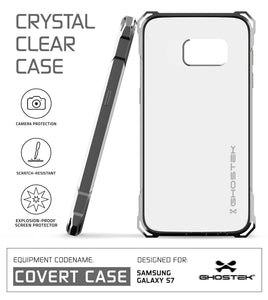 Galaxy S7 Case, Ghostek® Covert Dark Grey Series Premium Impact Cover | Lifetime Warranty Exchange (Color in image: Clear)